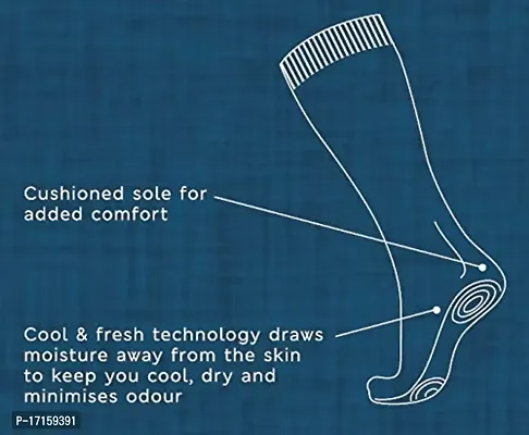 GENTEEL: Full Length Cotton Rich Socks for Men | Cool  Fresh Technology | Dark Navy Color Socks | Violet Color Socks | Free size Socks | Cotton Socks | Full Length Cotton Socks | Combo Pack Socks | Socks Offers-thumb3
