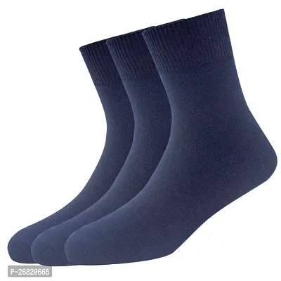 Instep Boys  Girls Solid Mid-Calf/Crew Length Socks | School Socks | Navy Plain-thumb0