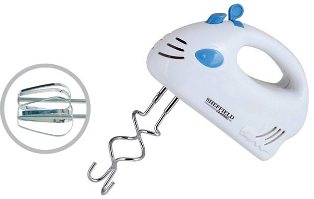 Sheffield Speed Electric Hand Mixer Beater/Variable 6 Speed Control/Powerful 250 Watt Motor -(White)