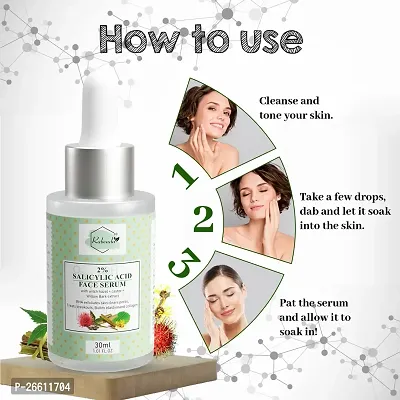 Natural Face serum for Brightening  Whitening 2% Salicylic Acid with willow bark extract for Skin Glow  Fairness | Skin Whitening  Brightening  Pimple/Acne Removal | Face serum for Dry skin and Oi-thumb2
