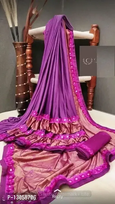 Daily Wear Lycra Saree with Blouse piece-thumb0