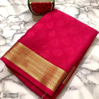 Mysore Silk Zari Woven Design Sarees with Blouse Piece