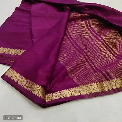 Mysore Silk Zari Woven Design Sarees with Blouse Piece