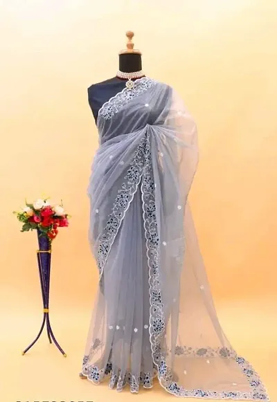 Fancy Organza Saree with Blouse Piece for Women