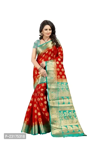 Banarasi Silk Woven Design Sarees with Blouse Piece