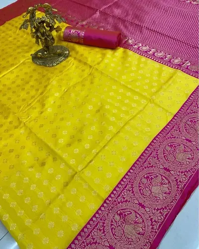 Beautiful Kosa Silk Saree With Blouse Piece For Women