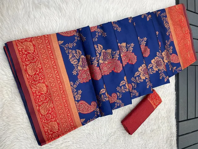 Beautiful Silk Saree With Separate Blouse For Women