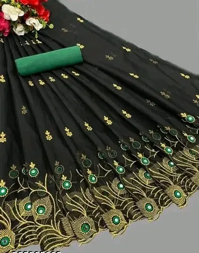 Organza Embroidered Saree With Blouse Piece