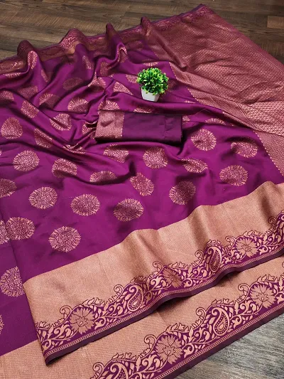 Designer Banarasi Silk Jacquard Saree with Blouse Piece