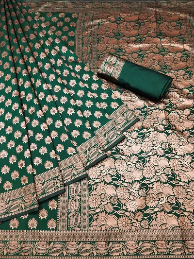 Designer Banarasi Silk Jacquard Saree with Blouse Piece