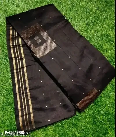 Cotton Silk Sequins Work Saree with Blouse Piece-thumb3