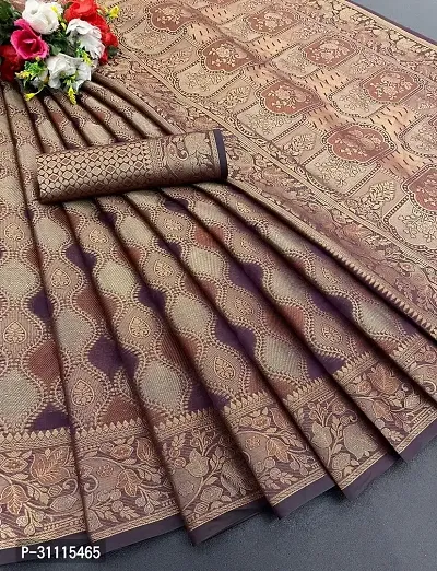 Most Demanded Fency Banarasi Silk Jacquard Weaving Work Saree-thumb0