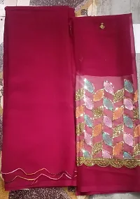 Fashion Georgette Saree With Sequin Blouse Piece-thumb2