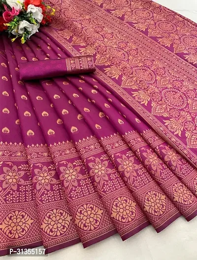 Stylish  Silk Saree Jacquard Weaving Zari Saree For Women