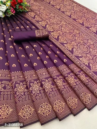 Stylish  Silk Saree Jacquard Weaving Zari Saree For Women