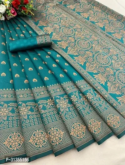 Stylish  Silk Saree Jacquard Weaving Zari Saree For Women