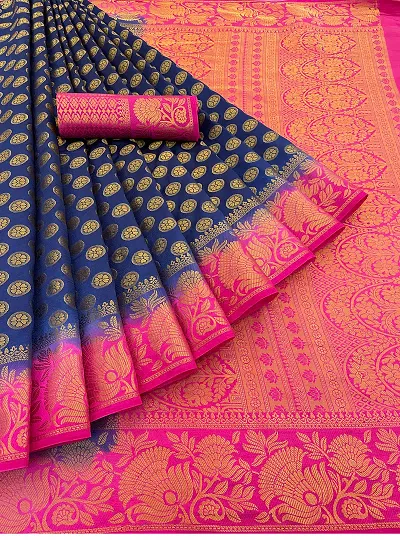 New In Art Silk Saree with Blouse piece