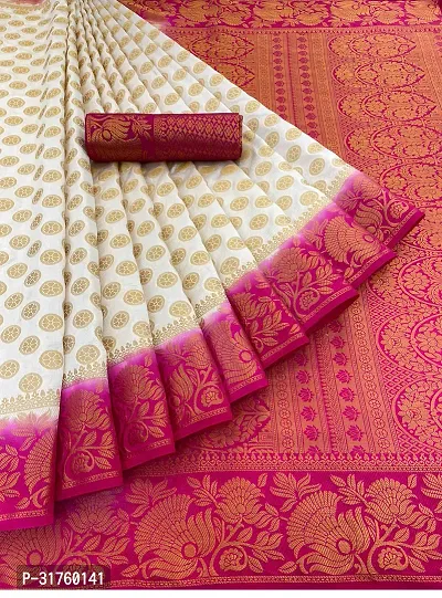 Banarasi Soft Silk Woven Design Saree with Blouse piece