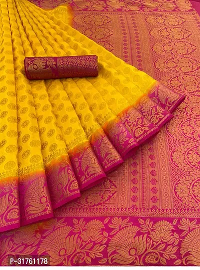 Banarasi Soft Silk Woven Design Saree with Blouse piece