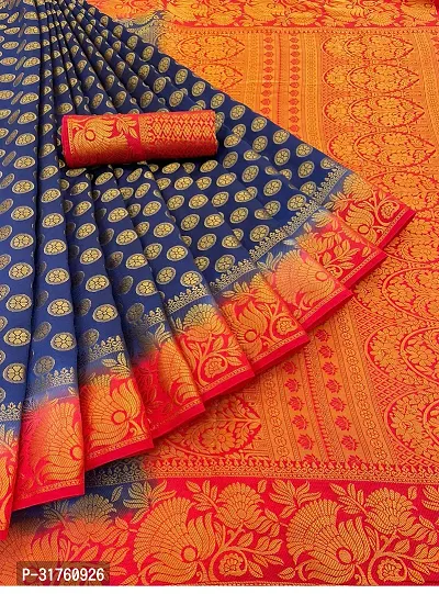 Banarasi Soft Silk Woven Design Saree with Blouse piece