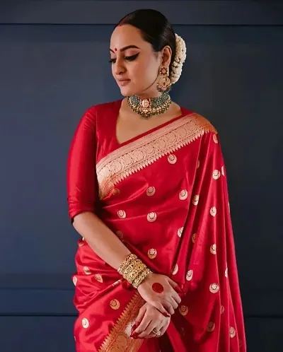 Must Have Art Silk Saree with Blouse piece