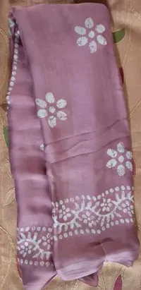 Crepe Silk Bandhani Print Saree with Blouse Piece-thumb1