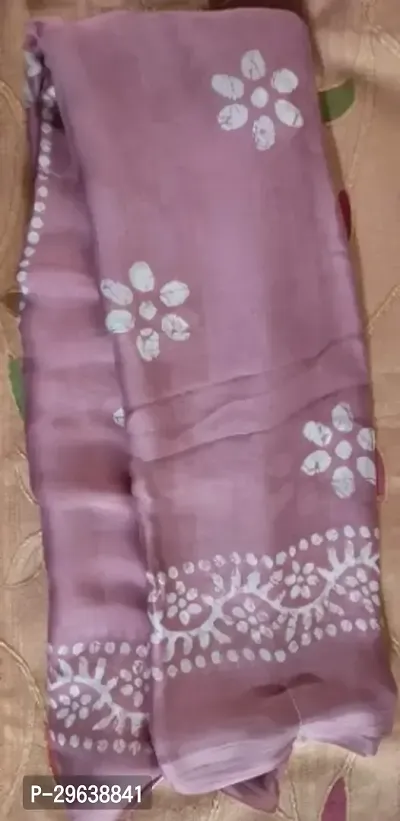 Crepe Silk Bandhani Print Saree with Blouse Piece-thumb2