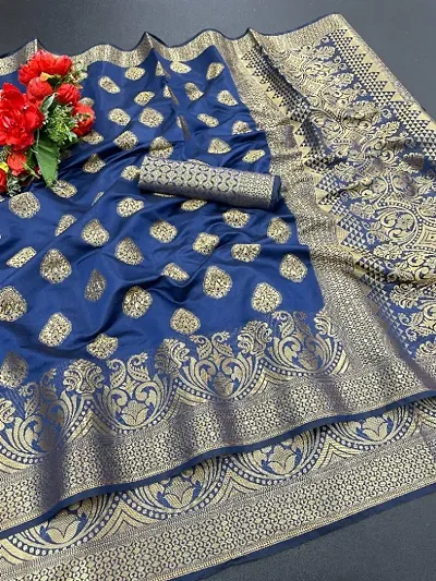 Banarasi Silk Jacquard Sarees with Blouse Piece