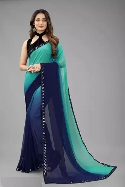 Embellished Georgette Saree with Blouse piece