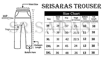 SriSaras Women's Straight Fit Cotton Pants/Trousers (3XL, Grey Light Grey)-thumb3