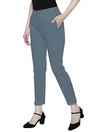 SriSaras Women's Regular Fit Cotton Trouser-thumb3