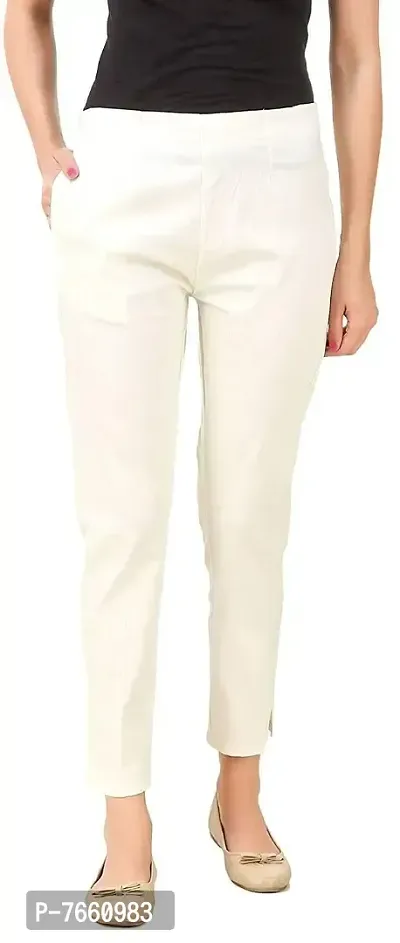 SriSaras Women's Regular Fit Cotton Trouser