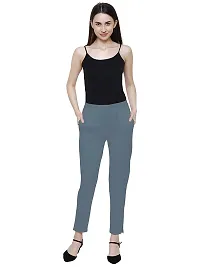 SriSaras Women's Regular Fit Cotton Trouser-thumb4