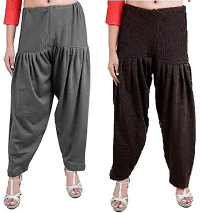 Stylish Solid Wool Salwar For Women - Pack Of 2