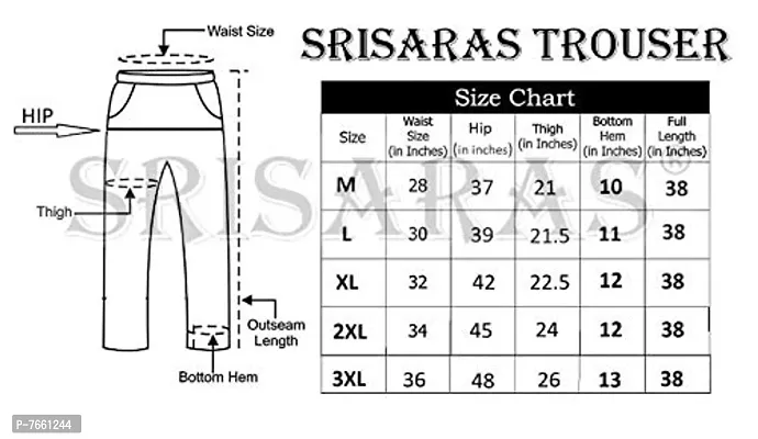 SriSaras Women's Straight Fit Cotton Pants/Trousers (2XL, RED Parrot Green)-thumb4