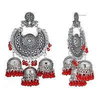 JMBW International traditional Navratri Wedding Bridal Earrings with Maang Tikka Combo for Women and Girls-thumb1