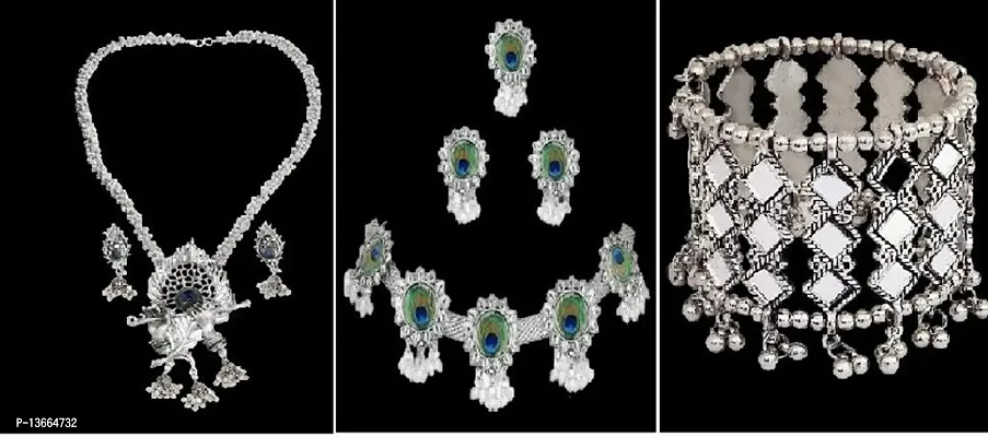 Krishan Flute And  Bracelet Five More Jewellery Set