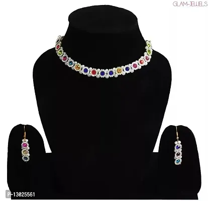 JMBW International Jewellery Fashionable Stone Jewel Set (Multicolor)-thumb0