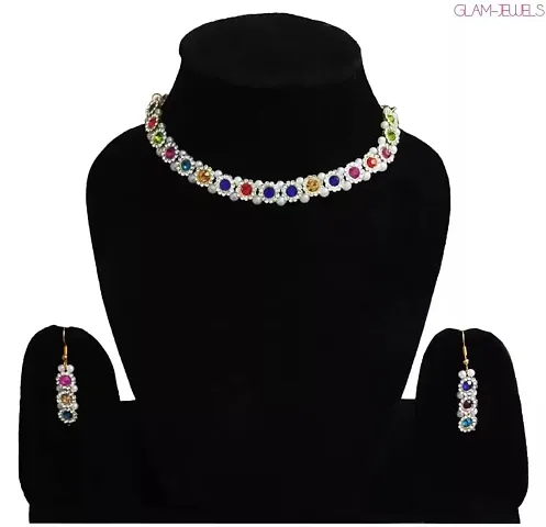 JMBW International Jewellery Fashionable Stone Jewel Set (Multicolor)