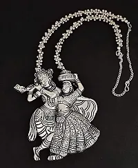 JMBW International Radha Krishna Chain Pendant Necklace for Girls & Women-thumb2