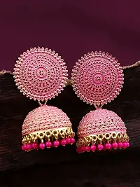 JMBW COMBO OF 2 PAIRS TRADITIONAL GOLD PLATED JHUMKI EARRINGS FOR WOMENS/GIRLS-thumb2