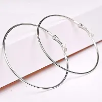 Jmbw Metal Alloy Shinning big hoop Light Wight earrings for womens/girls-thumb1