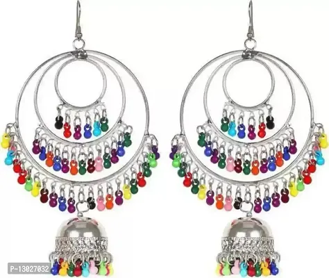 JMBW International Fashion Stylish jhumki bracelet with round earrings combo of 2-Multicolor-thumb3