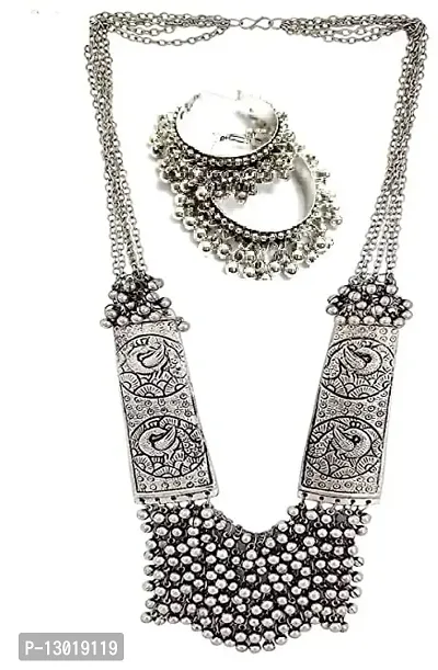 INDIA Fashion Brass Design Traditional Necklace Set with earrings for womens and gilrs