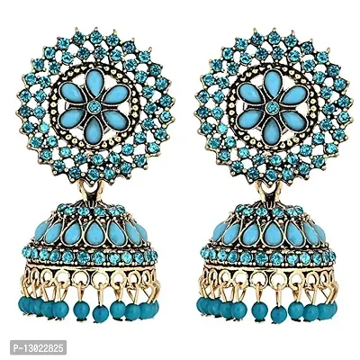 JMBW PARTYWEAR CRYSTAL STONES JHUMKI EARRINGS FOR WOMENS/GIRLS