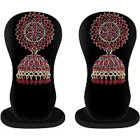 JMBW SHINNING GOLD PLATED & CRYSTAL STONES JHUMKI EARRINGS FOR WOMENS & GIRLS-thumb3