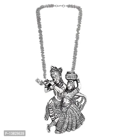 JMBW International Radha Krishna Chain Pendant Necklace for Girls & Women-thumb0