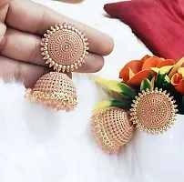 JMBW Fashion Jhumki Earrings for Women- Traditional Bollywood Ethnic Bridal Wedding Indian Pearl Hangings-thumb3