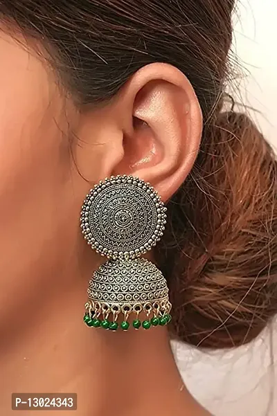 JMBW Fashion Jhumki Earrings for Women- Traditional Bollywood Ethnic Bridal Wedding Indian Pearl Hangings-thumb4