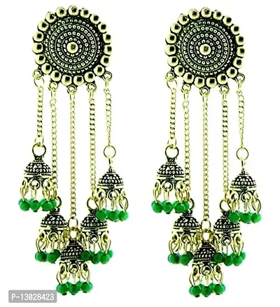 JMBW TRADITIONAL FIVE DROUP JHUMKI EARR-thumb0